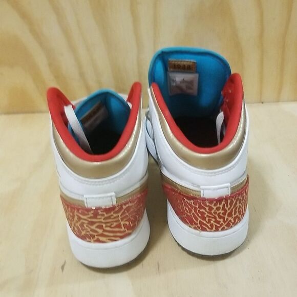 Nike / Jordan 1 Mid SS (GS) White Metallic Gold FB2212-100 Wmn's 7 1/2, Mens 6 - Picture 4 of 8